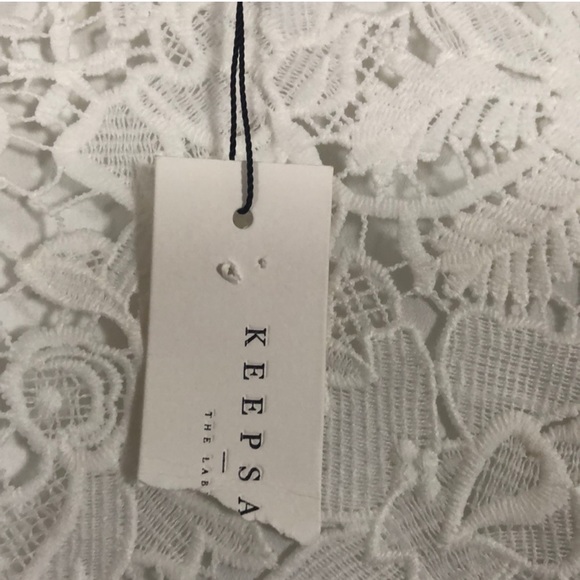 1023 NWT Keepsake Lace Overlay Sleeveless Blouse. SzS - Picture 6 of 6